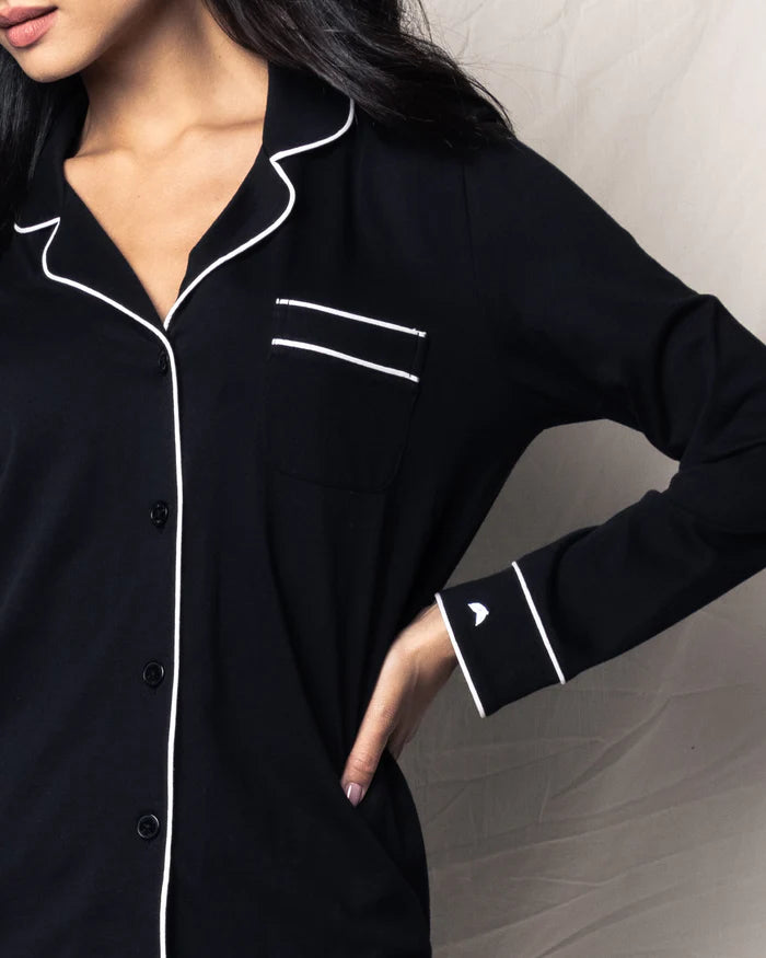 Luxe Pima Cotton Black Astaire Pajama Set